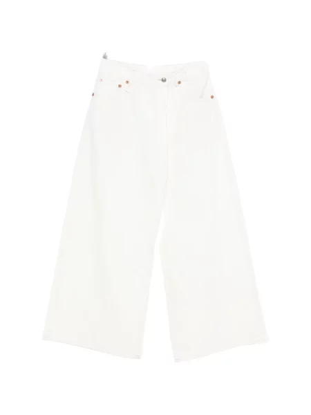 Szerokie jeansy R13 białe