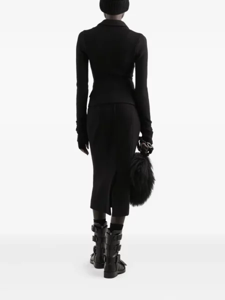 Fustă midi Dolce & Gabbana de lână negru