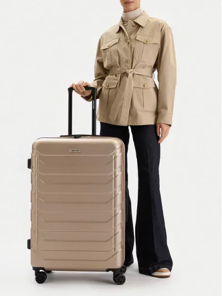 GINO ROSSI Velik kovček zlata