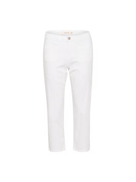 Spodnie Cream z twillu białe