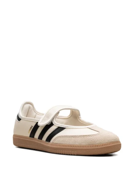 Koszulka Adidas w paski zamszowa z dekoltem w serek zielona
