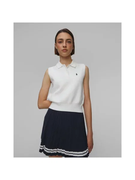 Polo Ralph Lauren kamizelka z bawełną biała
