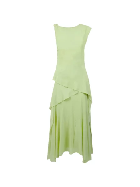 Rochie Ganni plasă drapată verde