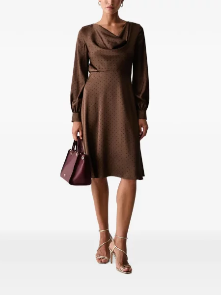 Rochie midi Fracomina cu buline maro
