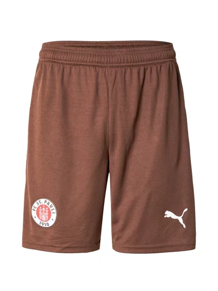 PUMA Pantaloni sport FC St. Pauli maro închis / sângeriu alb