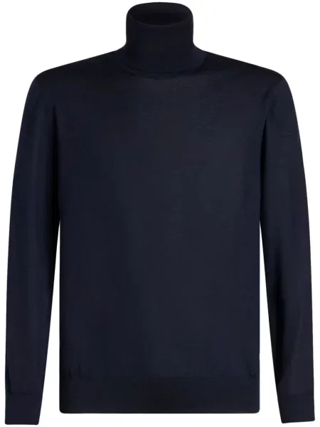 Haftowany sweter Etro niebieski
