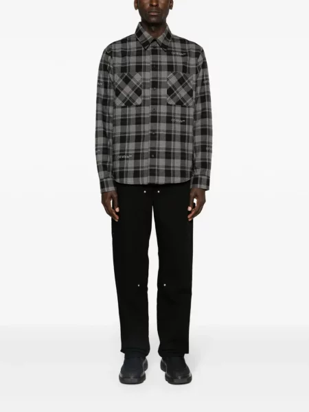 Kostkovaná košile Off-white bílá