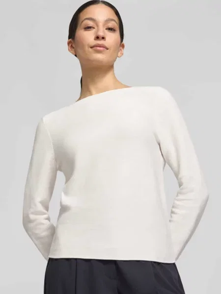 Regular Fit sweter dzianinowy z czystej bawełny Marc O'polo biały