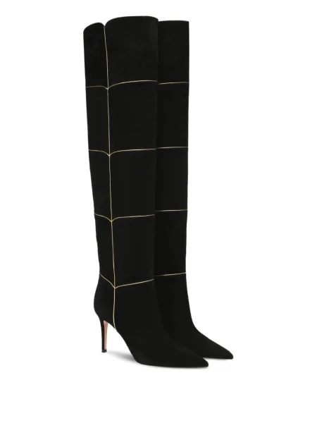 Botine Gianvito Rossi din piele de căprioară negru