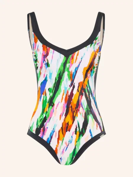 Charmline Modelujący Strój Kąpielowy Dynamic Abstract schwarz czarny
