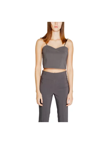 Top Rinascimento na ramiączkach szary