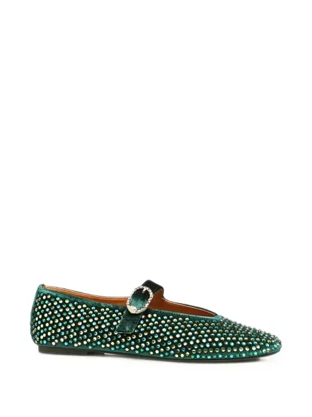 Balerini Kurt Geiger London de catifea verde