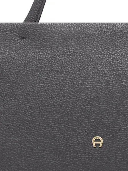 Geantă shopper Aigner din piele gri