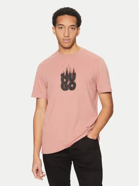 HUGO Tricou Dalayer roz