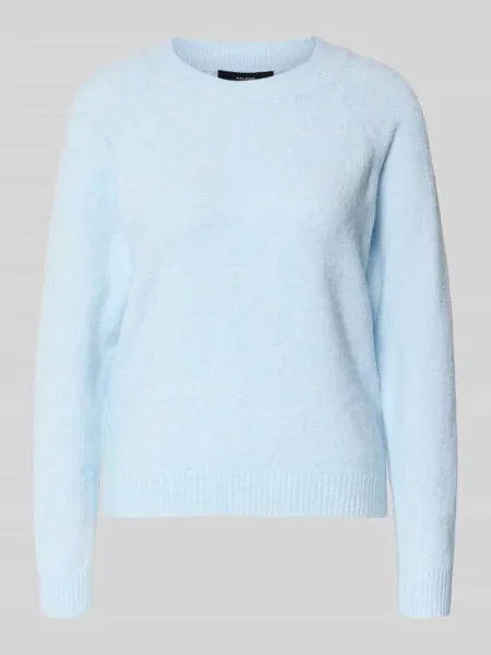 Sweter z dzianiny o kroju regular fit z okrągłym dekoltem model ‘DOFFY’ Vero Moda