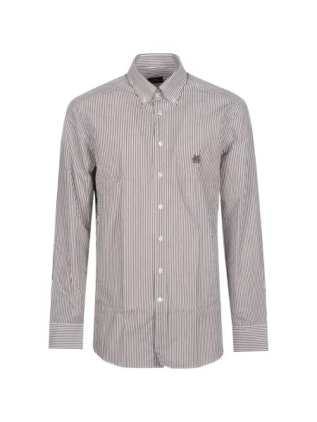 Cămașă Etro cu broderie alb