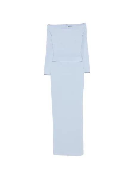 Váll nélküli maxi ruha Solace London kék