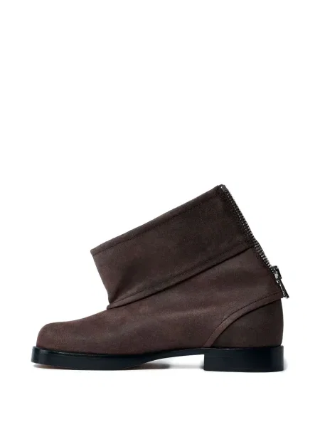 Cizme scurte Jw Anderson din piele de căprioară maro