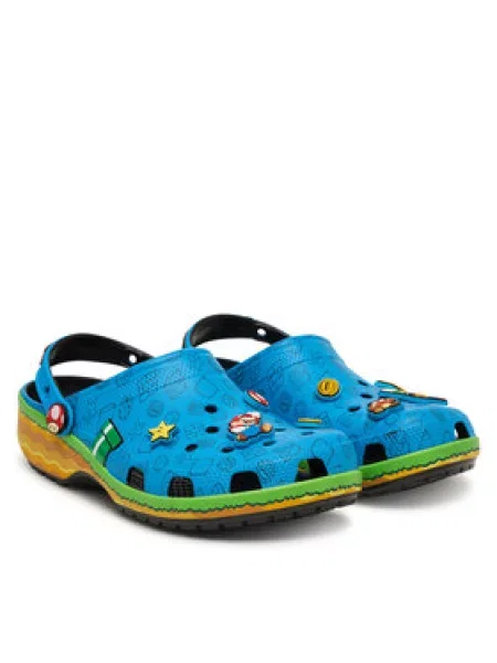 Crocs Klumpės Super Mario azuro / geltona / šviesiai žalia raudona