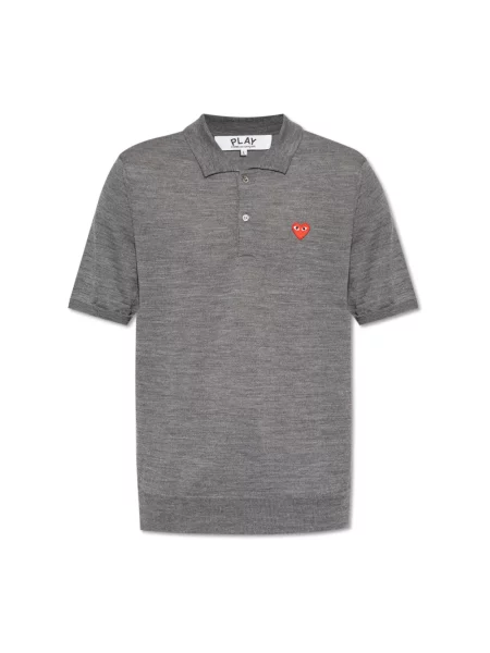 Sweter Comme Des Garcons Play wełniany szary