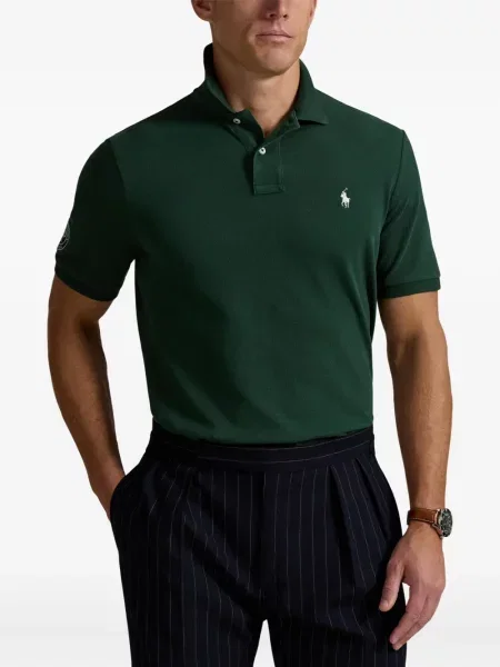 Πλεκτή μακρύς φόρεμα σε στυλ πουκάμισου Polo Ralph Lauren με halter λαιμόκοψη λευκό
