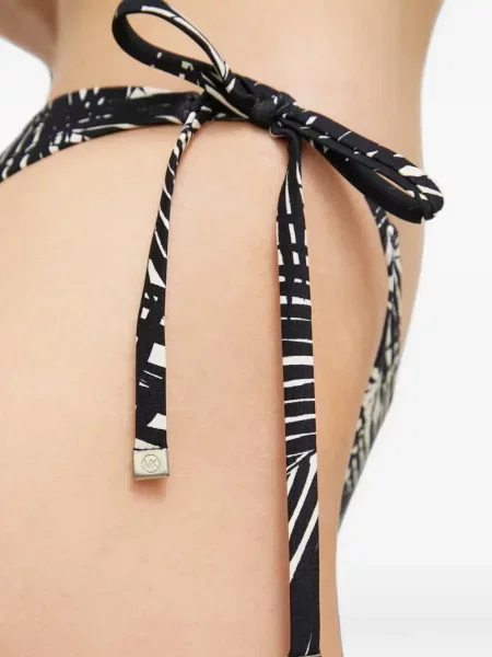 Fular Michael Michael Kors cu imagine tricotate cu legături alb