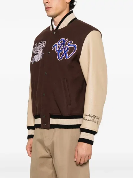 Δερμάτινο μπουφάν Off-white λευκό