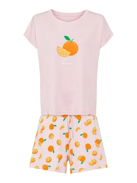 VIVANCE Pijama portocaliu / pal roz