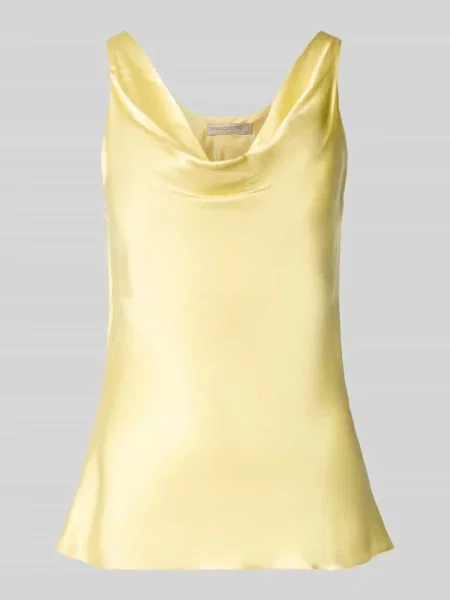 Satynowy top Rinascimento żółty
