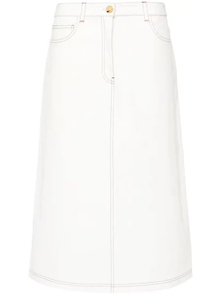 Midi fustă midi Toteme alb