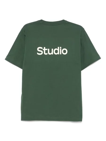 Тениска Études Studio с принт зелено