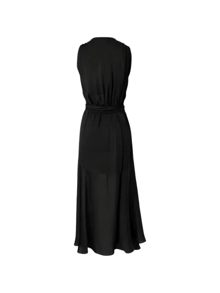 Odgovarati maksi haljina Silk95five s V-izrezom s volanima crna