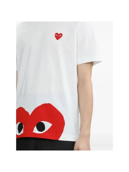 Koszulka polo Comme Des Garcons biała
