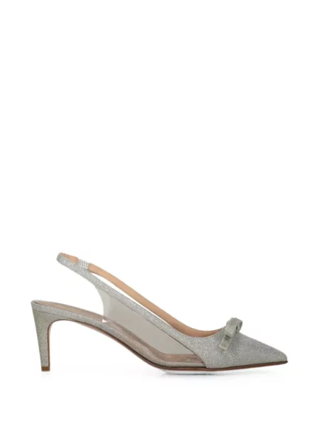 Pantofi cu toc Red(v) cu funde slingback roșu
