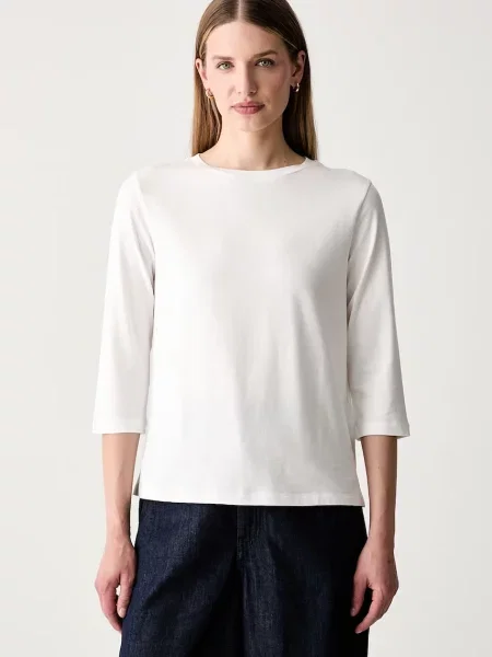 Tricou cu mânecă lungă Weekend Max Mara alb