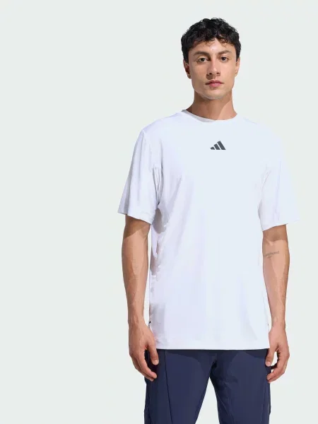 Спортивна футболка adidas перероблений білий