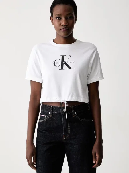 Calvin Klein Jeans tricou pentru femei din alb