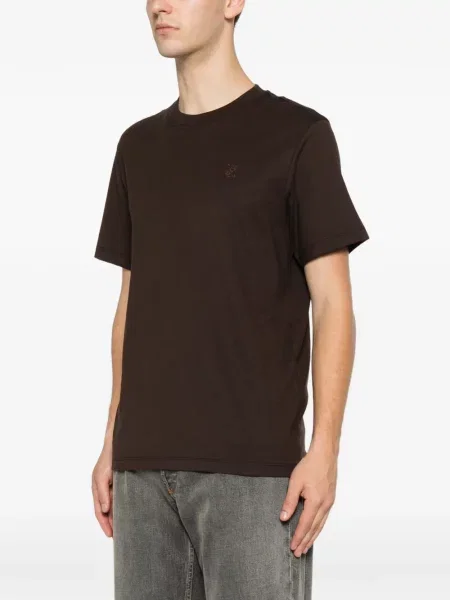 Tricou Sandro din piele maro
