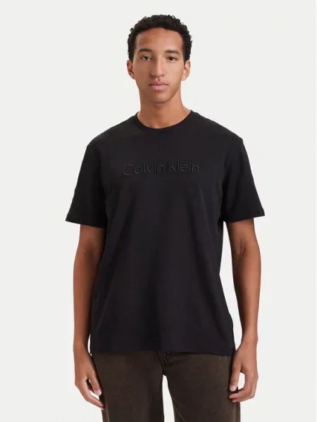 Calvin Klein Tricou Interlock negru