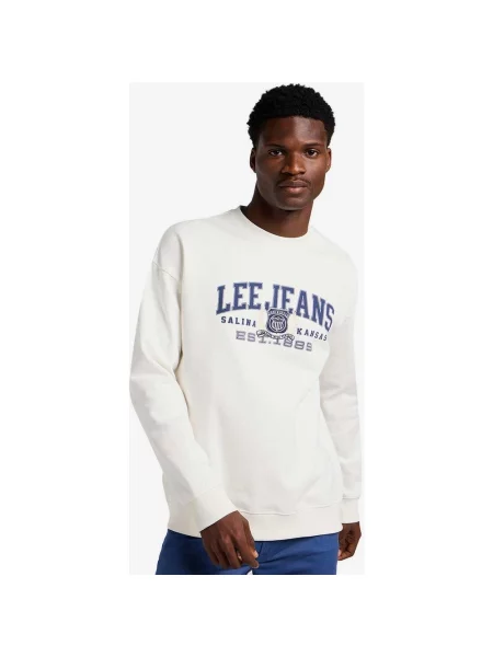 Bluza Lee Varsity biało-niebieska XL biała