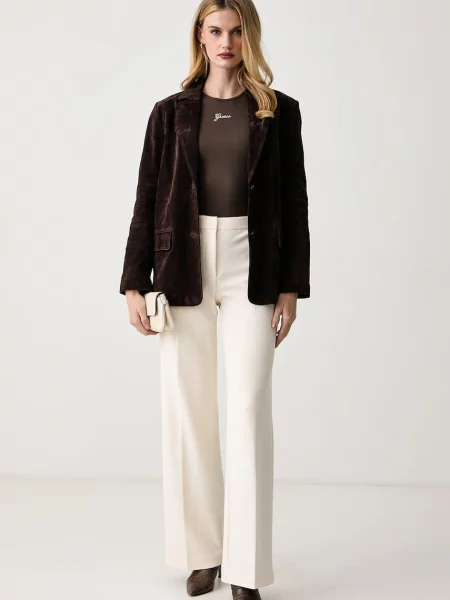 Marciano by Guess nohavice wide leg dámske VIOLA béžová