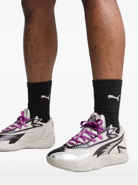 Sneakerși Puma cu pene gri