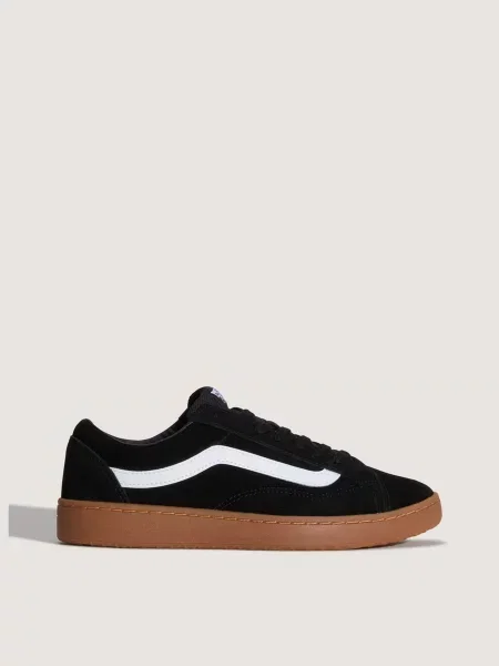 Кожаные кеды Vans черные