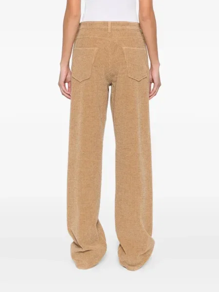 Pantaloni The Row de catifea cord negru