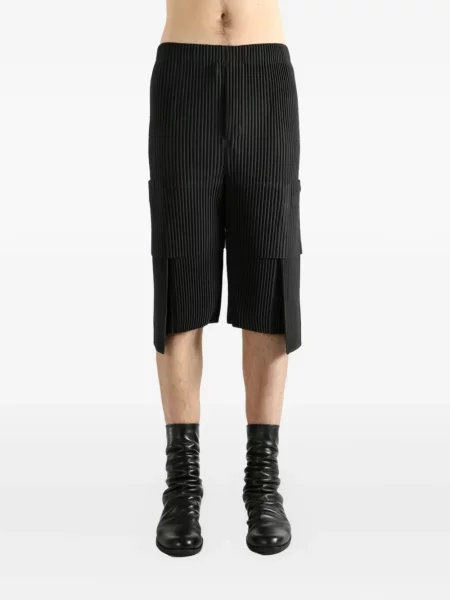 Plisované kalhoty Homme Plissé Issey Miyake černé