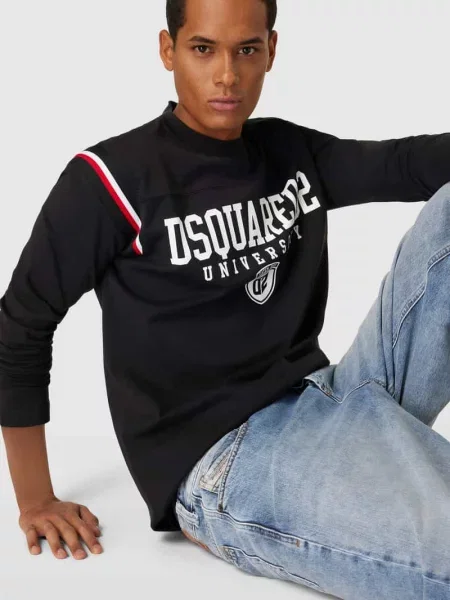 T-shirt z nadrukiem z logo Dsquared2 czarna
