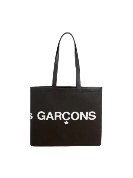 Shopperka Comme Des Garcons Wallets skórzana czarna