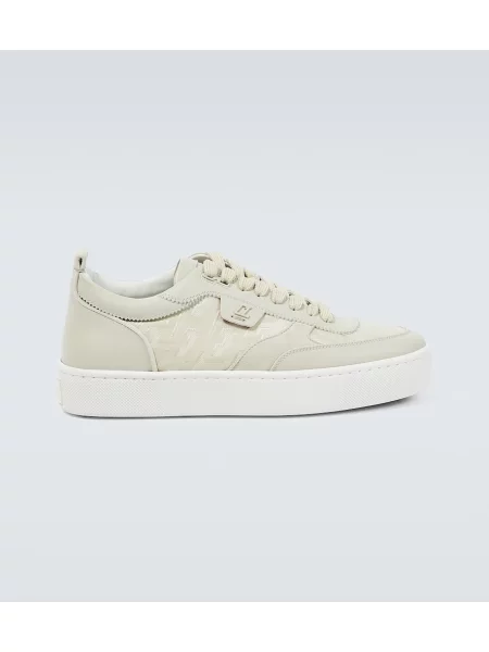 Sneakerși Christian Louboutin din piele alb