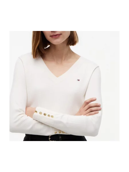 Džerzej sveter Tommy Hilfiger béžová