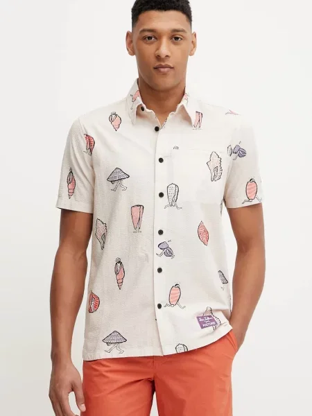 Риза Picture Jean Julien със стандартна кройка с класическа яка бежово